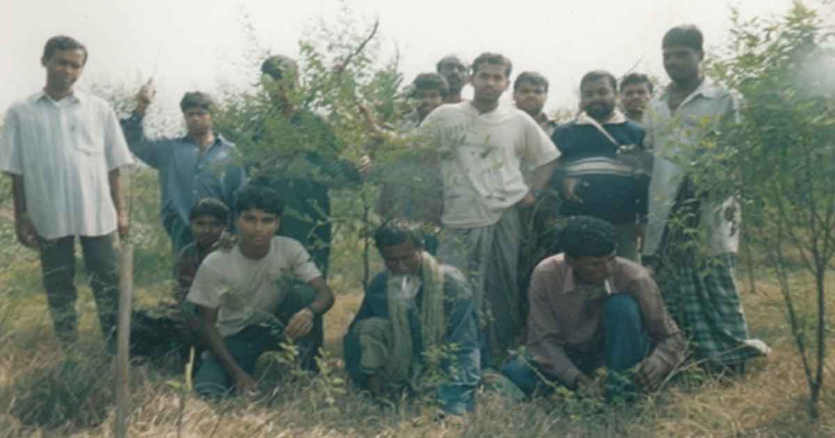 Beneficiaries are working in plantation area